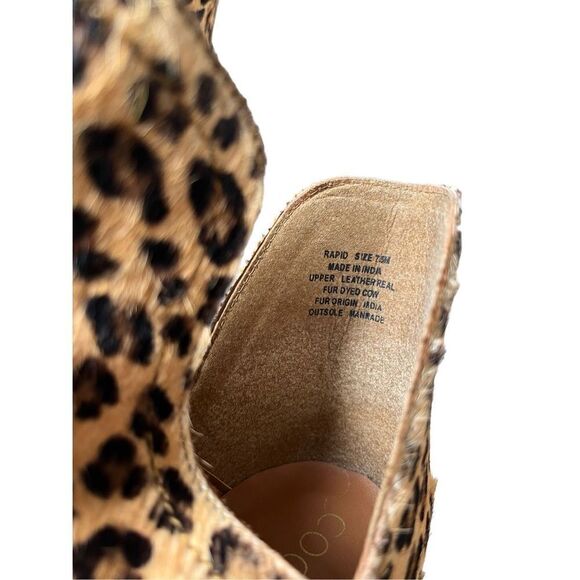Coconuts by Matisse Leopard Calf Hair Ankle Booties size 7.5 - Picture 5 of 14